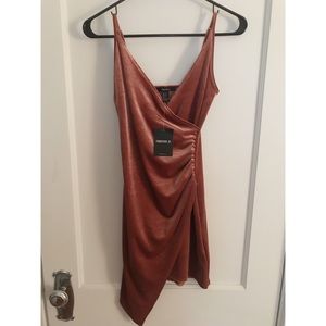 Bronze velvet dress